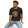 Bigfoot Base Camp RV Park T‑Shirt — Retro Camping Badge (Disney, Oklahoma)